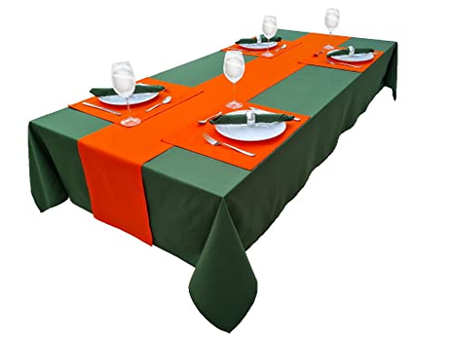 Tablecloth, Table Linen, 100% Cotton, Concept Collection, Choice of Colours and Sizes (Tablecloth - 80 x 80 cm, Olive Green) - Image 3
