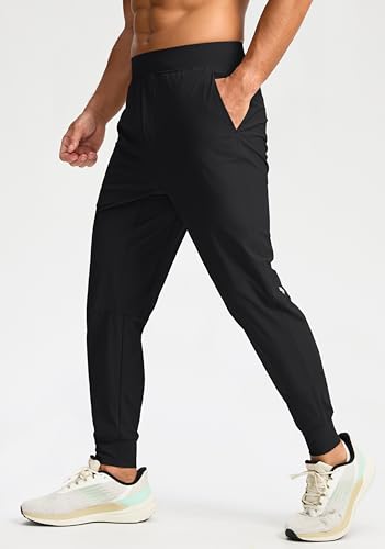 Soothfeel Men's Jogger Pants with Zipper Pockets Lightweight Athletic Workout Pants Gym Golf Joggers for Men Track Running3