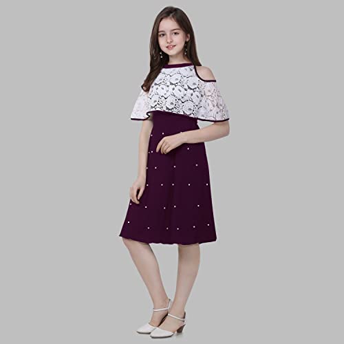 Image of Sheetal Associates Girls Midi Knee Length Half Sleeve Casual Dress