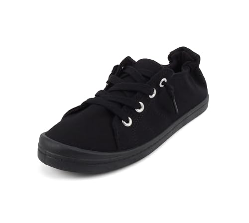 Image of Soda Flat Women Shoes Linen Canvas Slip On Sneakers Lace Up Style Loafers Zig-S