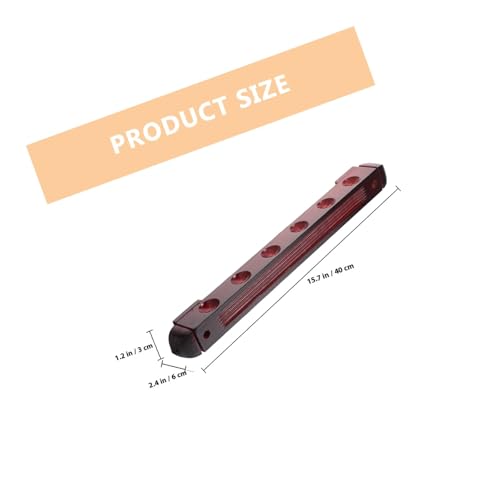 Porte-queue de billard mural robuste structure en bois solide 6 emplacements couleur rouge - 2