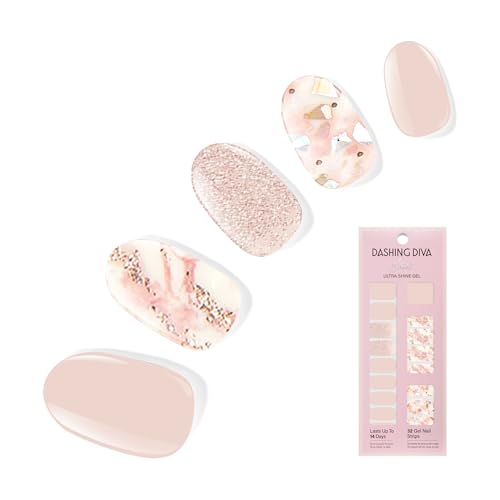 Dashing Diva Gloss Nail Strips - Crystal Clear - UV Free, Chip Re...