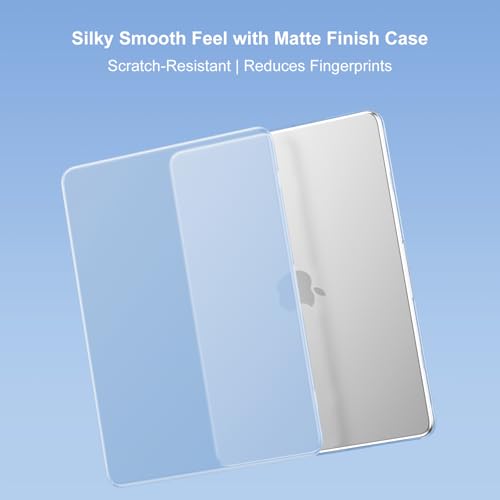 Image of MOSISO Compatible with MacBook Air 13 inch Case M5 2026 M4 2025 M3 M2 2024-2022 A3449 A3240 A3113 A2681, Hard Shell&Keyboard Cover&Screen Film&Type C for MacBook Air 13.6 inch Case, Air Blue