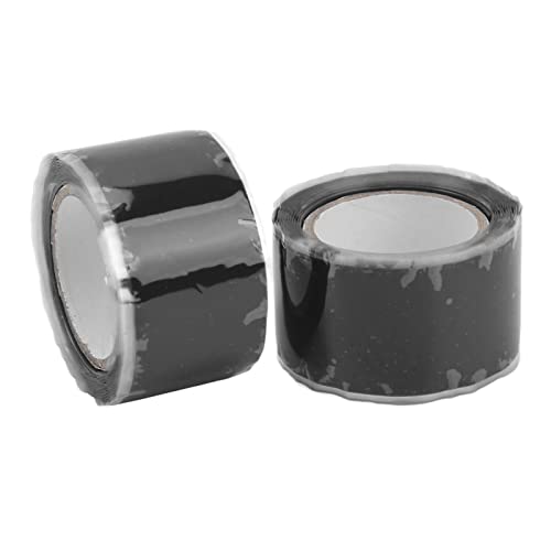 OEBUAFI Excelente Cinta Autofundente de Silicona, Cinta Aislante Adhesiva Impermeable para Reparación de Tuberías de Agua (BLACK)