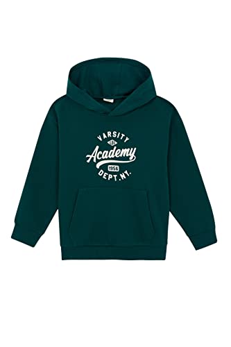 DeFacto Boy Crew Neck - Sudadera con capucha para niños (verde, 6/7 Y) Cover