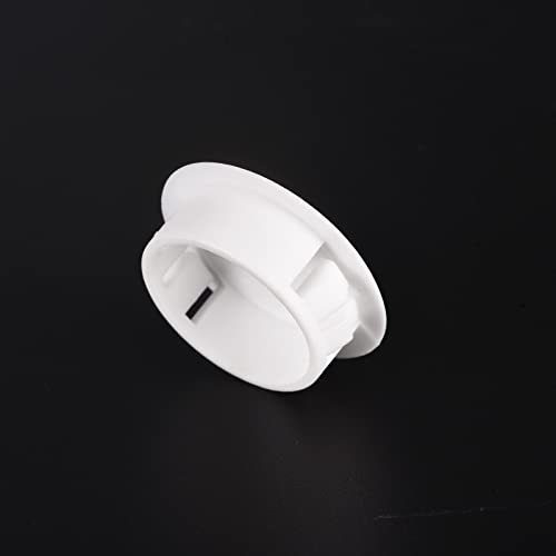 Image of uxcell 1-3 /32 inch Plastic Hole Plugs, 26Pcs Flush Type Panel Round Snap in Fastener Knockout Locking Plugs for Furniture Insert End Caps Panels, White
