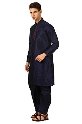 Image of Royal Kurta Men's Cotton Silk Dhoti Kurta (White)