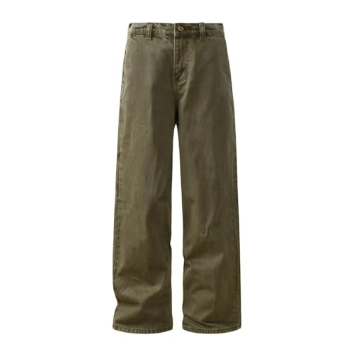 Jeans Pants Trouser Denim Retro Street Trendy Washed Casual Commuter Straight Leg for Men and Women2