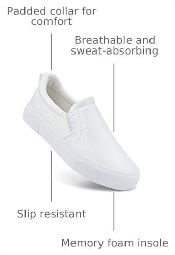 Image of JENN ARDOR Slip On Sneakers Women Comfortable Walking Slip On Shoes Women Memory Foam Womens Fashion Loafers for Women Casual Shoes for Women Flats