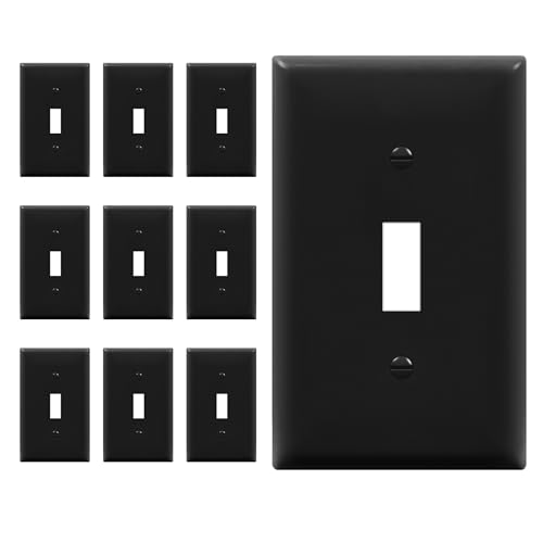 ENERLITES Toggle Light Switch Wall Plate, Gloss Finish, Standard Size 1-Gang 4.50