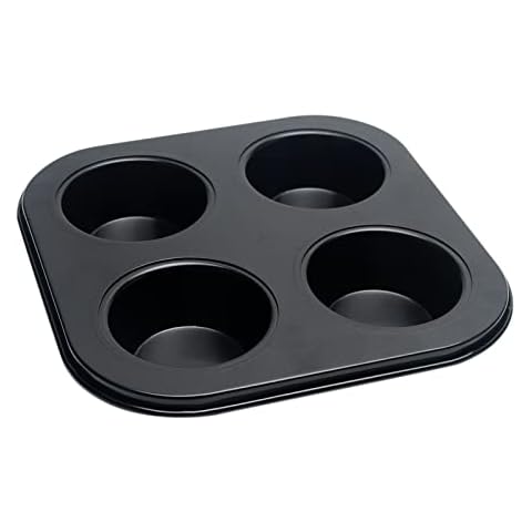 4 Hole Tart Pudding Tray Mould Non Stick Mini Muffin Cups Bakeware Cake Mold Cover