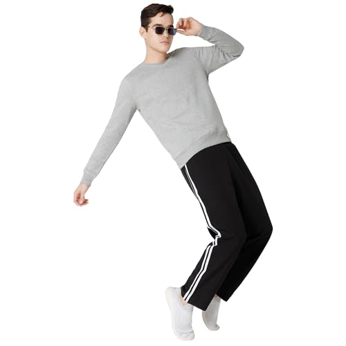 Image of BODYACTIVE Men Full Sleeve Solid Sweatshirt