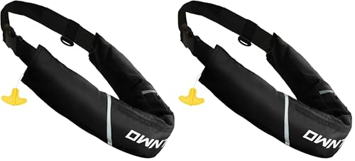 Image of Owntop Manual Inflatable Belt Pack, Adults Swim Jacket with Blowpipe & Whistle, 24g CO2 Cylinder Included, Low Profile for Kayaking, Fishing, Paddle Sports