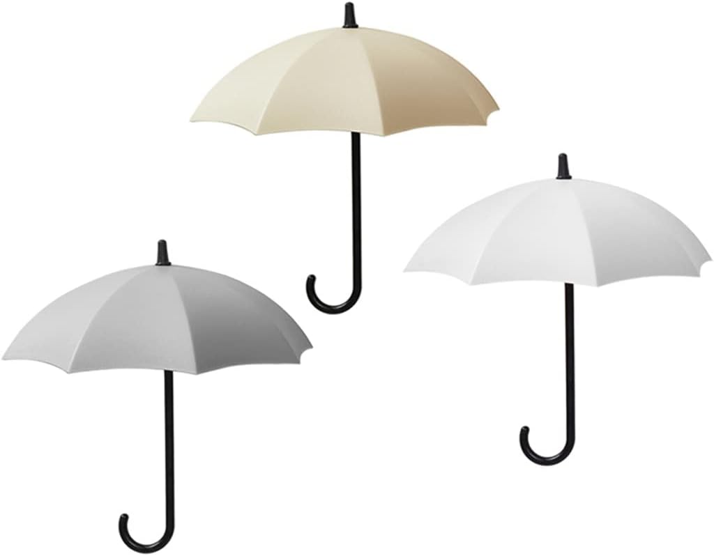 Wall Hook，Door Hook, Wall Hooks Umbrella Shape Sticky Hooks, Creative Cute Wall Hanging Key Hook, Scandinavian Style Bathroom Shelf, Multipurpose Kitchen Hook, Load Bearing 0.5kg(A*1 Set)