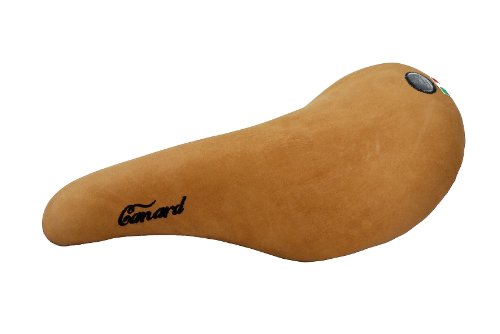 Selle Montegrappa, Sellino per Bici in Vera Pelle Velour Vintage Canard Marrone - Made in Italy