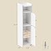 BEWISHOME Small Bathroom Cabinet, Bathroom Storage Cabinet with Adjustable Shelves & 2 Doors, Narrow Toilet Paper Cabinets, 7.9