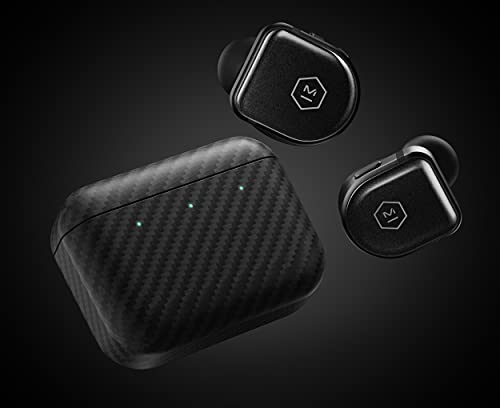 Image of MASTER & DYNAMIC MW08 Sport Active Noise-Cancelling True Wireless Earphones (Black Sapphire Glass /Black Case)