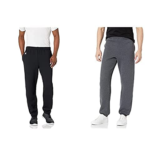 Image of Russell Athletic Men's Dri Power Fleece Elastic Bottom Sweatpants, Relaxed Fit, Moisture Wicking, with or Without Pockets
