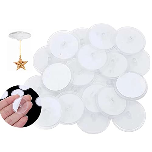 Jixista Gancho de Techo Adhesivo Ganchos Adhesivos Transparentes Ganchos de Pared Adhesivo sin Clavo Ganchos de techo transparentes autoadhesivos de Techo Adecuado para Paredes Lisas 50PCS Cover