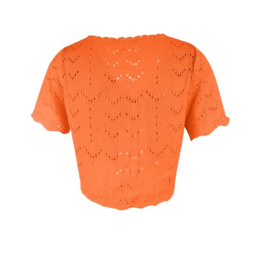 Cárdigan de ganchillo para mujer corto calado protector solar top 7