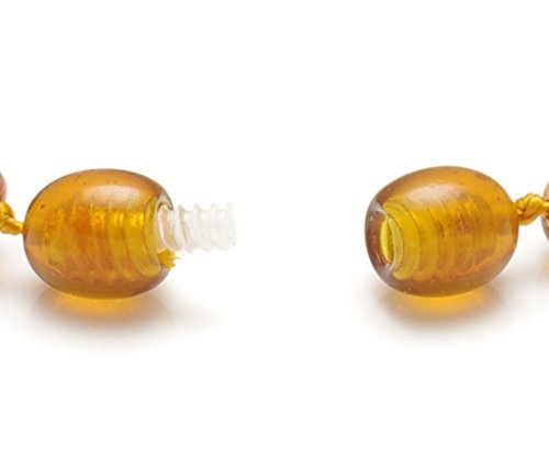 Bernsteinkette - Handgefertigte echt Bernstein Kette für Damen, Herren & die ganze Familie - Natur Ostsee Schmuck, Edelstein Halskette Damen Geschenkidee, Glücksbringer (ZITRONE + HONIG, 29 CM)
