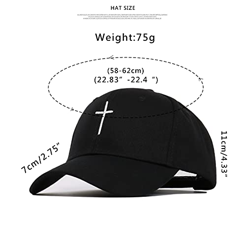 Image of Chensheng Cross Embroidery Baseball Cap,Adjustable Structured Dad Hat for Men Women Sun Hat