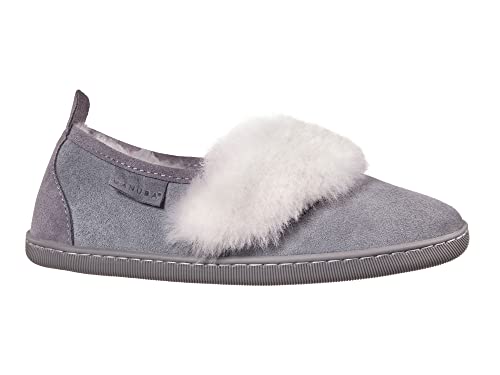 Vanuba Chaussons Femme Hiver Chaud - Chaussons Mouton - Cormo Gris Gray Blanc White 36 EU Chausson Femme - Pantoufles Femme Hiver - Chausson Femme Confort - Pantoufles Femme Hiver Chaude Cover