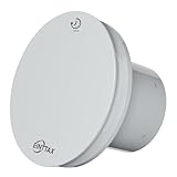 EINTTAX 4 Inch 100mm Silent Bathroom Extractor Fan with Timer, 95m³/h Powerful Bathroom Fan, Wall/Window/Ceiling Mounted Extractor Fan for Kitchen Office Toilet, 12W, IPX4 Waterproof, White