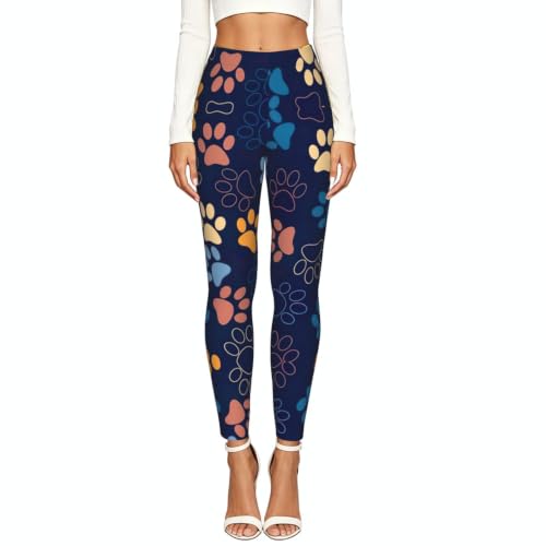 Leggings de compresión suaves para mujer con tejido elástico de huellas 2