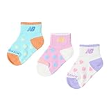 [ニューバランス] キッズ ジュニア 靴下 ガールズ3Pソックス (LAS55649) 3枚 3パック 3足 AS2(アソートカラー2)