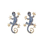 Cute Lizard & Gecko Stud Earrings-Joyería de animales minimalista para mujeres y hombres, pequeños pendientes de reptil para amantes de los animales