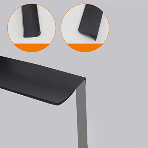Poignée de porte encastrée en alliage d'aluminium noir mat pour dressing - 7