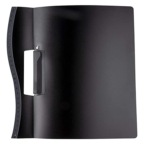 10 Pack Clear Report Covers With Sliding Bar And Swing Clip For Letter Size Documents, Presentation, Resume, Proposal, Classrooms, Holds 30 Sheets (Black, 9 X 11 Inches) #TOP5