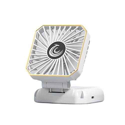 Ventilador de mano pequeño, ventilador plegable de escritorio y cuello, ABS, enfriador de aire personal de PC, funciona con pilas con soporte para teléfono, dispositivo de refrigeración portátil de 3