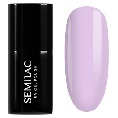 SEMILAC Gel Nail Polish 145 Lila Story - Full Coverage Gel Polish - Soak Off Easy To Use LED/UV Nail Lamp - Long Lasting Manicure and Pedicure up to 3 weeks