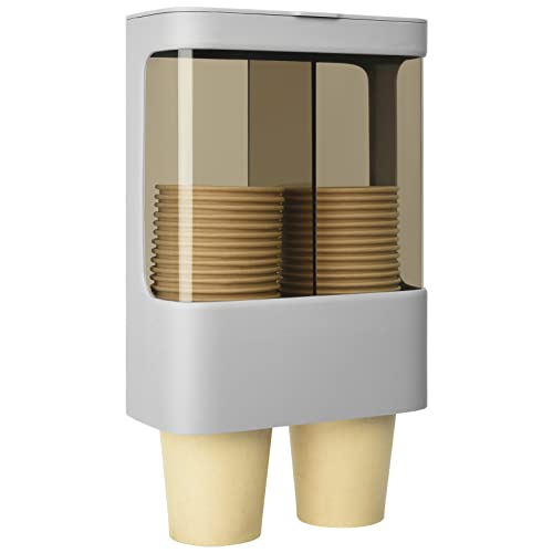 Dispensador para taza de papel: portavasos de pared para vasos de plástico o vasos de papel -...