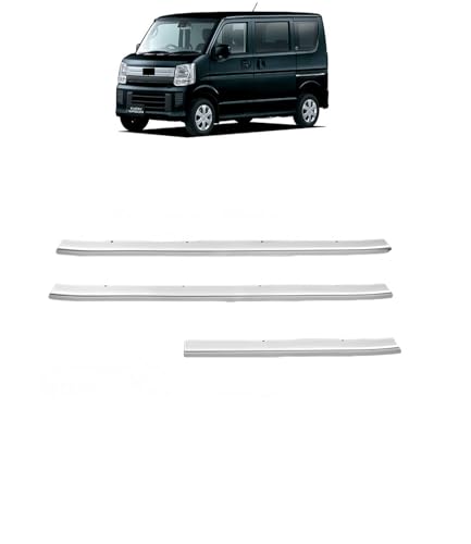 【Goodmatchup 】スズキ エブリイワゴン/バン FOR EVERYWGN/EVERYVAN DA17W/DA17V 2015年2月?フロント バンパー グリルカバー プロテクター ガーニッシュ 傷付き防止 ステンレス製 鏡面仕上げ カスタム パー