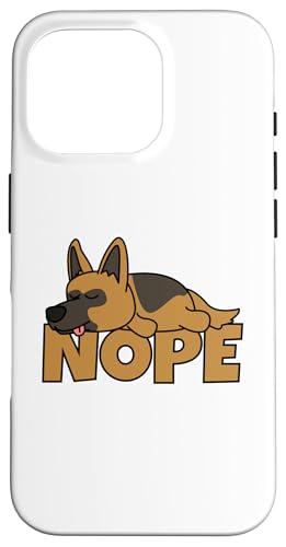 German Shepherd Cute Dog Nope �h�C�c�E�V�F�p�[�h �X�}�z�P�[�X iPhone 16 Pro �p