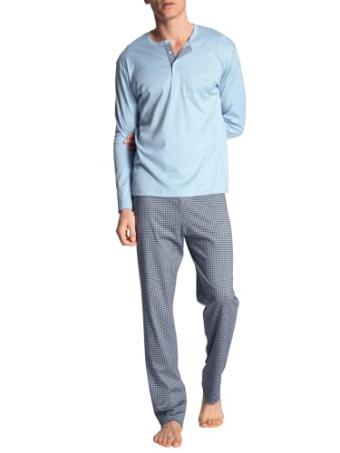 Image of Calida Men's Short Pyjama Set - 100% Cotton Sleepwear Shorts & Top, breathable men's pajamas, relax choice