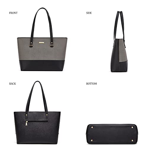 Image of Women Fashion Synthetic Leather Handbags Tote Bag Shoulder Bag Top Handle Satchel Purse Set