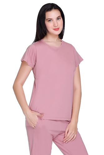 Image of GODFREY Women Round Neck Half Sleeve Cotton T Shirts