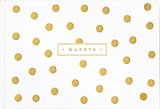 Gold Dots Leather Guest Book