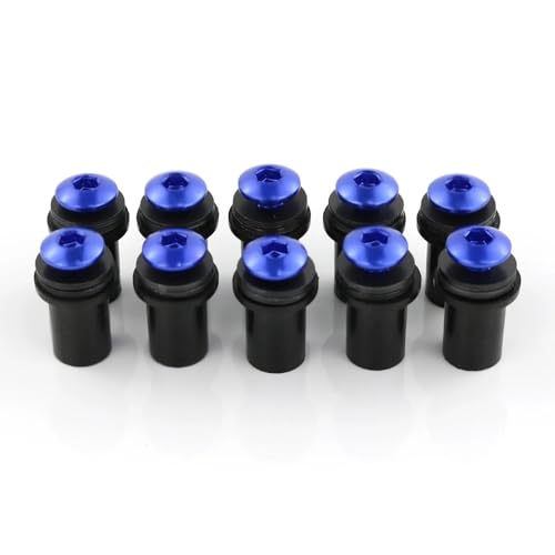 Kit de boulons déflecteurs Vent Pare-Brise accessoires moto M4*16 bleu