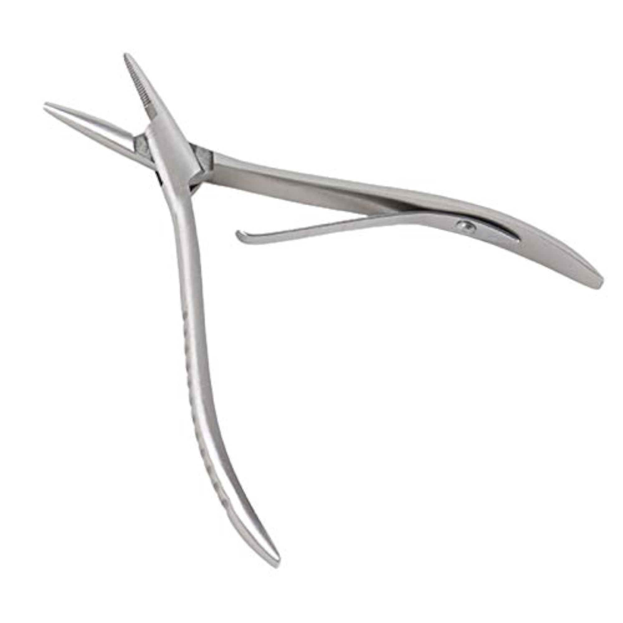 Silver Stainless Steel Hair Extension Pliers, Flat Shape