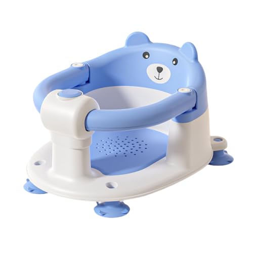 Quxxuolバスチェア、ベビーバスチェア、赤ちゃん、ベビーソファー、 お座り練習チェア、安全素材 、収納便利、転倒防止、滑り止め 、背もたれ付き、 幼児入浴サポート、お風呂椅子、ベビー用品、出産祝い (ブルー)