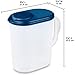Water Pitcher with Lid 1 Gallon Slim Heavy Duty Plastic Measuring Pitcher with See Through Base, Leak Proof Spill Proof Lid w/Pivot Spout LidCover, BPA-free -Ideal for mixing, storing & serving