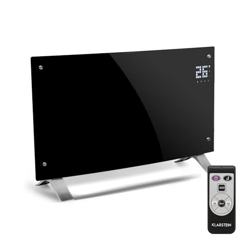 Klarstein Elektroheizung, Konvektor-Heizung Freistehend oder Wandmontage, Mobile Energiesparend, Leise , Standgerät Heizkörper Elektrisch mit Thermostat, 2000 Watt