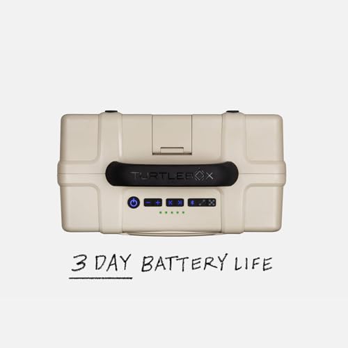 Image of Turtlebox Grande: Loud! Outdoor Portable Bluetooth 5.4 Speaker: Rugged, Waterproof, Ultra-Portable (Plays to 126db, Deep Bass, Shockproof), Unlimited Pairing for Full Stereo Experience, Tan