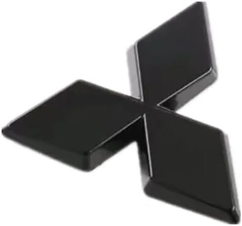 for Mitsubishi Outlander 2022 2023 2024 2025 Front Rear Glossy Black Logo Emblem Cover Trim Car Accessories (Front&Rear Logo 2pcs)
