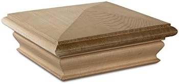 Woodway Pyramid Post Cap, fits 4.5" Post, in Premium Cedar, 1 PC